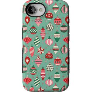 Casely iPhone 16e Case | All Decked Out | Festive Ornaments | Bold Protective Design | MagSafe Compatible Design