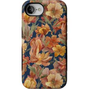 Casely iPhone 16e Case | Fallen Gold | Antique Floral | Bold Protective Design | Compatible with MagSafe