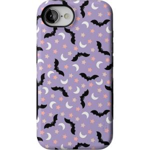 Casely iPhone 16e Case | Midnight Flight | Celestial Bats | Bold Protective Design | MagSafe Compatible Design