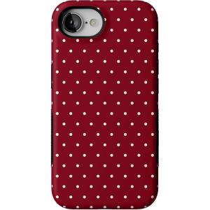 Casely iPhone 16e Case | On The Dot | Maroon Polka Dot | Bold Protective Design | MagSafe Compatible Design