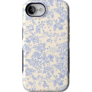 Casely iPhone 16e Case | Pandora | The Met Museum | Bold Protective Design | Compatible with MagSafe(Cupid’s Canvas | Periwinkle Floral)