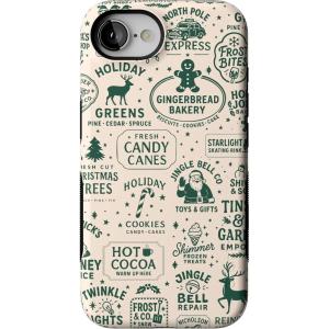 Casely iPhone 16e Case | Santa’s Stamps | Holiday Market | Bold Protective Design | MagSafe Compatible Design
