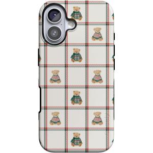 Casely iPhone 17 Case | Bear Hugs | Teddy Squares | Bold Protective Design | MagSafe Compatible Design