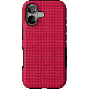 Casely iPhone 17 Case | Best Dressed | Red Houndstooth | Bold Protective Design | MagSafe Compatible Design