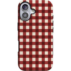 Casely iPhone 17 Case | Checked Twice | Red Plaid | Bold Protective Design | MagSafe Compatible Design