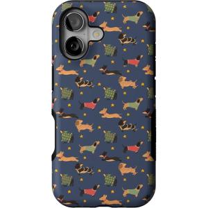 Casely iPhone 17 Case | Dashing Doxies | Dachshund Dog | Bold Protective Design | MagSafe Compatible Design