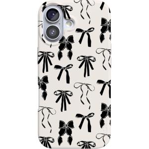 Casely iPhone 17 Case | Royal Flush | French Deck | Compatible with MagSafe | Classic Ultra Slim Design(Goth Girlie | Black Bows)