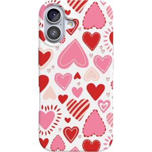 Casely iPhone 17 Case | Royal Flush | French Deck | Compatible with MagSafe | Classic Ultra Slim Design(Love Struck | Heart Stickers)