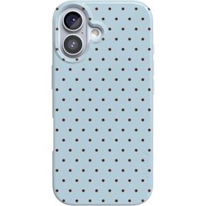 Casely iPhone 17 Case | Royal Flush | French Deck | Compatible with MagSafe | Classic Ultra Slim Design(On the Dot | Blue Polka Dot)