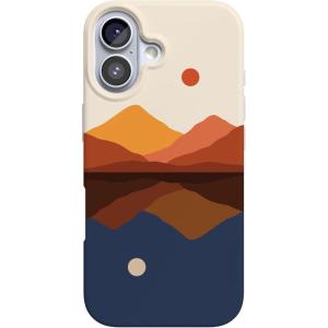 Casely iPhone 17 Case | Royal Flush | French Deck | Compatible with MagSafe | Classic Ultra Slim Design(Opposites Attract | Day & Night Mountains)