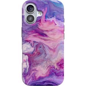 Casely iPhone 17 Case | Royal Flush | French Deck | Compatible with MagSafe | Classic Ultra Slim Design(Tie Dying Over You | Purple Marble)