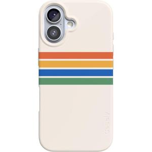 Casely iPhone 17 Case | Royal Flush | French Deck | Compatible with MagSafe | Classic Ultra Slim Design(Totally Groovy | Rainbow Stripes Color Block)