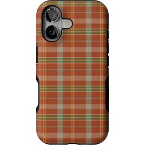 Casely iPhone 17 Case | Spiced Chai | Fall Plaid | Bold Protective Design | MagSafe Compatible Design