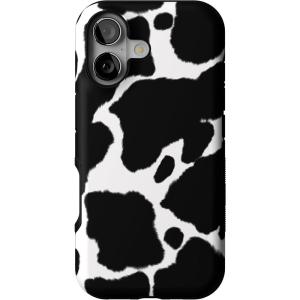 Casely iPhone 17 Case | Spot On | Dotted Animal Print | Bold Protective Design | Compatible with MagSafe(Current MOOd | Cow Print)