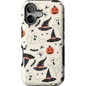Casely iPhone 17 Case | Spot On | Dotted Animal Print | Bold Protective Design | Compatible with MagSafe(Feeling Witchy | Haunted Halloween)