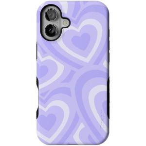 Casely iPhone 17 Case | Spot On | Dotted Animal Print | Bold Protective Design | Compatible with MagSafe(Love Song | Lavender Heart)