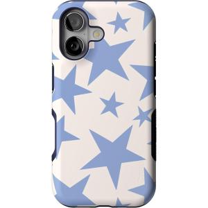 Casely iPhone 17 Case | Spot On | Dotted Animal Print | Bold Protective Design | Compatible with MagSafe(Stars Align | Blue & White Stars)