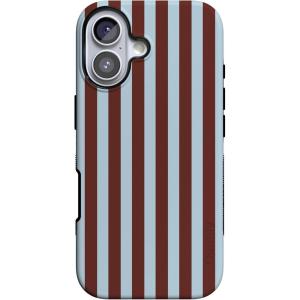 Casely iPhone 17 Case | Spot On | Dotted Animal Print | Bold Protective Design | Compatible with MagSafe(Sunday in Brooklyn | Chocolate Stripes)