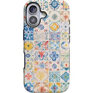 Casely iPhone 17 Case | Spot On | Dotted Animal Print | Bold Protective Design | Compatible with MagSafe(Tuscan Tiles | Dolce Vita)