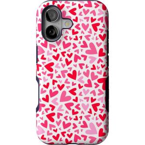Casely iPhone 17 Case | Spot On | Dotted Animal Print | Bold Protective Design | Compatible with MagSafe(XOXO | Candy Hearts)