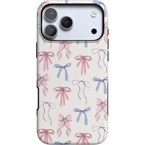 Casely iPhone 17 Pro Case | All Decked Out | Festive Ornaments | Bold Protective Design | Compatible with MagSafe(Coquette Girlie | Pastel Bows)