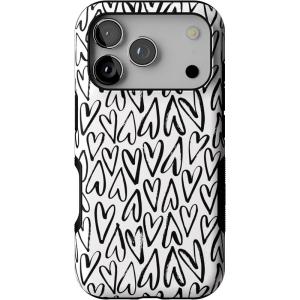 Casely iPhone 17 Pro Case | All Decked Out | Festive Ornaments | Bold Protective Design | Compatible with MagSafe(Heart Throb | Endless Hearts)