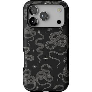 Casely iPhone 17 Pro Case | All Decked Out | Festive Ornaments | Bold Protective Design | Compatible with MagSafe(We’re Ready For It | Black Serpent)