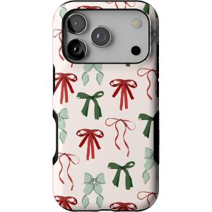 Casely iPhone 17 Pro Case | Festive Girlie | Holiday Bows | Bold Protective Design | MagSafe Compatible Design