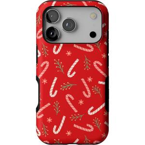 Casely iPhone 17 Pro Case | Peppermint Kiss | Candy Cane | Bold Protective Design | MagSafe Compatible Design