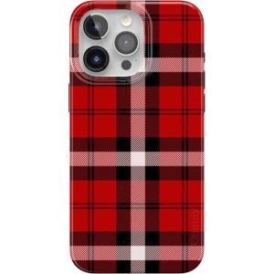Casely iPhone 17 Pro Case | Sugar Plum Fairy | Winter Wonderland | Compatible with MagSafe | Classic Ultra Slim Design(As if! | Red Plaid)