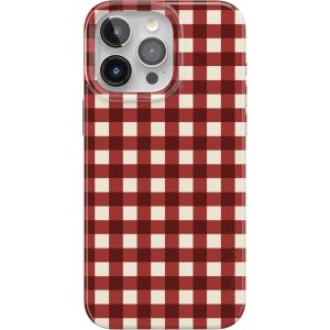 Casely iPhone 17 Pro Case | Sugar Plum Fairy | Winter Wonderland | Compatible with MagSafe | Classic Ultra Slim Design(Checked Twice | Red Plaid)