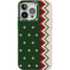 Casely iPhone 17 Pro Case | Sugar Plum Fairy | Winter Wonderland | Compatible with MagSafe | Classic Ultra Slim Design(Grandpa’s Sweater | Holiday Knit)