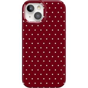 Casely iPhone 17 Pro Case | Sugar Plum Fairy | Winter Wonderland | Compatible with MagSafe | Classic Ultra Slim Design(On the Dot | Maroon Polka Dot)