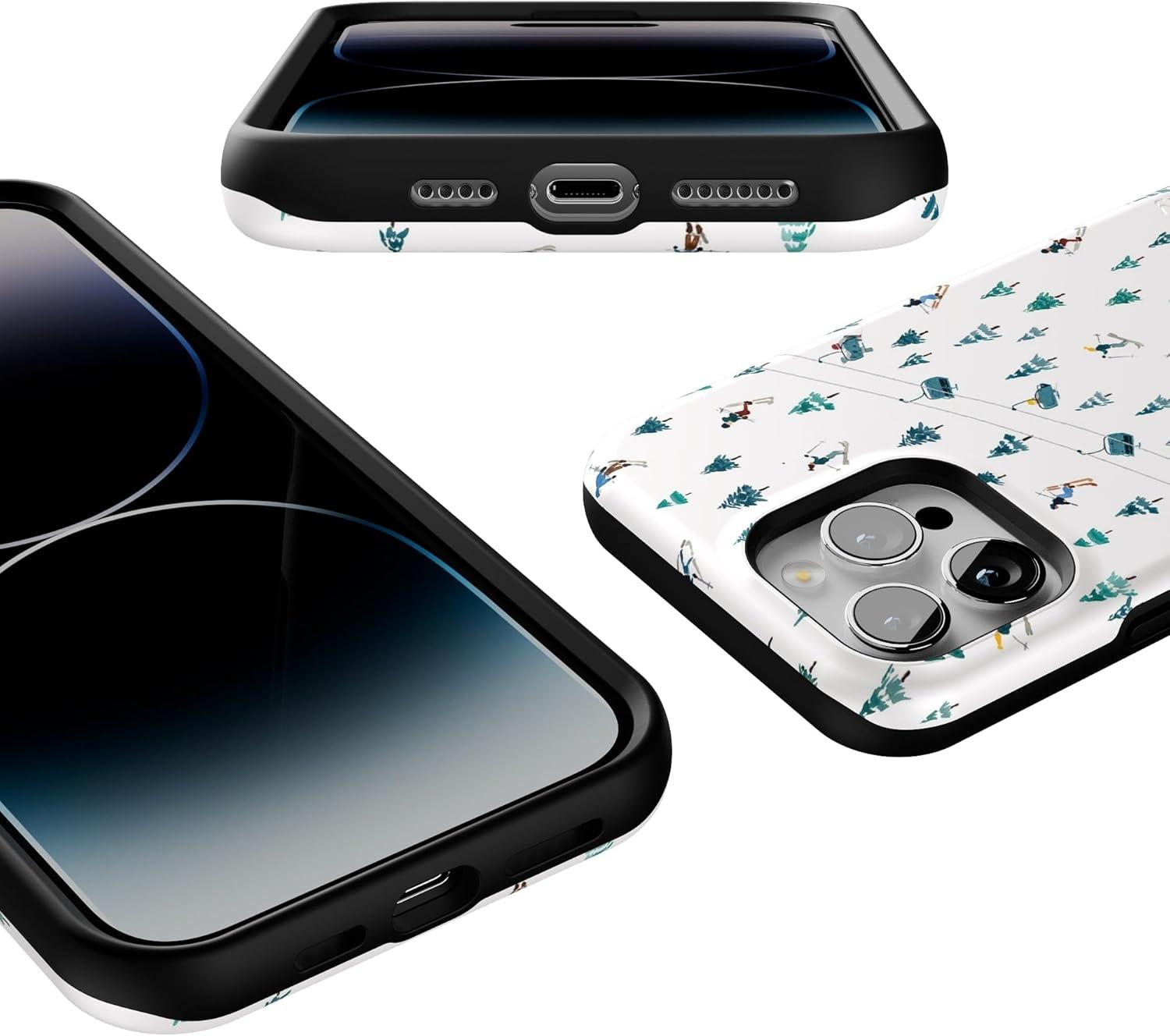 imageCasely iPhone 14 Pro Max Case Apres Ski Mountains Weve Peaked Compatible with MagSafe Bold Protective Case Design