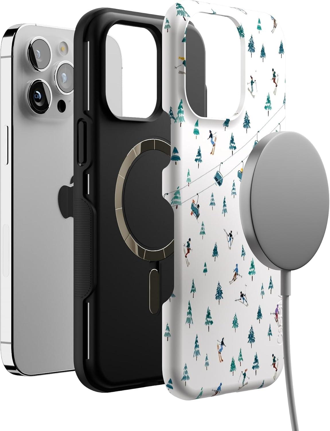 imageCasely iPhone 14 Pro Max Case Apres Ski Mountains Weve Peaked Compatible with MagSafe Bold Protective Case Design