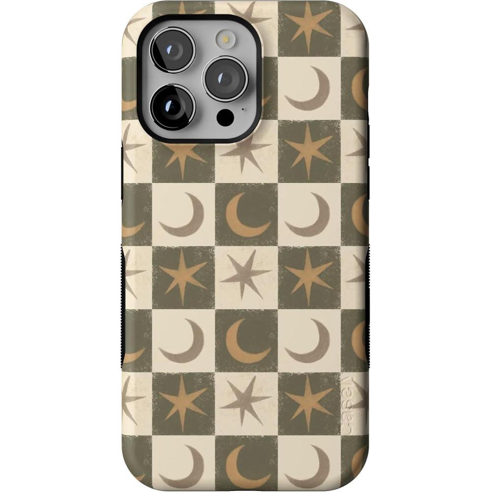 imageCasely iPhone 14 Pro Case  Mystic Moonstar  Green Celestial  Bold Protective Design  MagSafe Compatible Design