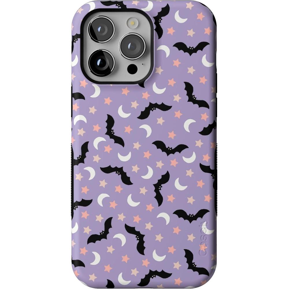 imageCasely iPhone 14 Pro Max Case  Midnight Flight  Celestial Bats  Bold Protective Design  MagSafe Compatible Design
