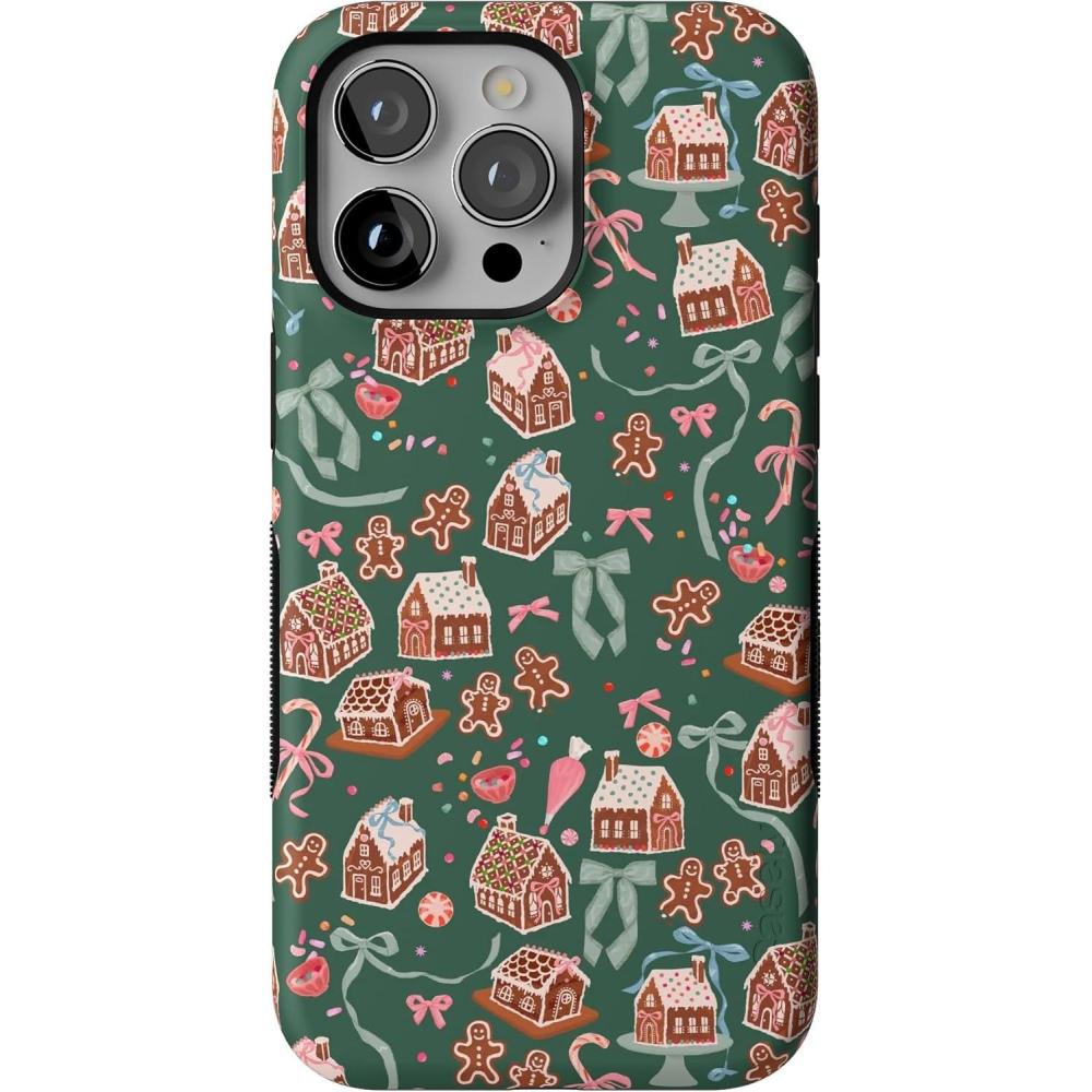 imageCasely iPhone 15 Pro Case  Gingerbread Lane  Holiday Sweets  Bold Protective Design  MagSafe Compatible Design