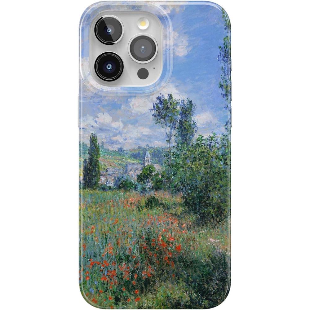 imageCasely iPhone 15 Pro Case  Midnight Sky  Navy Enchanted Shimmer Case  Compatible with MagSafe and Action Button  UltraSlim Classic FitMonets View  The Met Museum