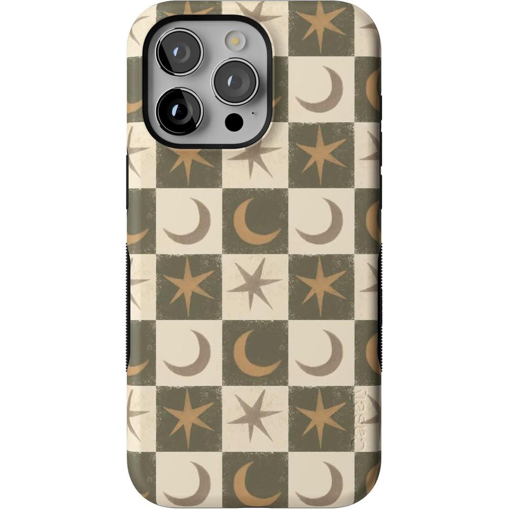 imageCasely iPhone 15 Pro Case  Mystic Moonstar  Green Celestial  Bold Protective Design  MagSafe Compatible Design