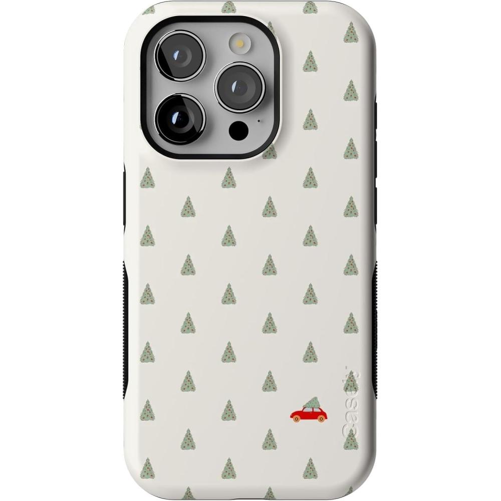 imageCasely iPhone 15 Pro Case  Rockin Around  Christmas Tree  Bold Protective Design  MagSafe Compatible Design