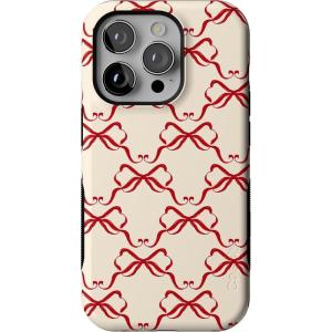Casely iPhone 14 Pro Case | All Wrapped Up | Vintage Bows | Bold Protective Design | MagSafe Compatible Design