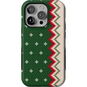 Casely iPhone 14 Pro Case | Grandpa’s Sweater | Holiday Knit | Bold Protective Design | MagSafe Compatible Design