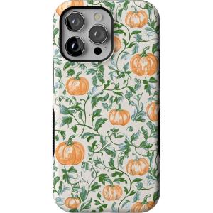 Casely iPhone 14 Pro Max Case | Pumpkin Patch | Green Vines | Bold Protective Design | MagSafe Compatible Design