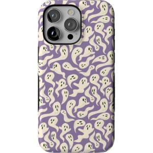 Casely iPhone 15 Pro Case | All Boo’d Up | Purple Ghost | Bold Protective Design | MagSafe Compatible Design