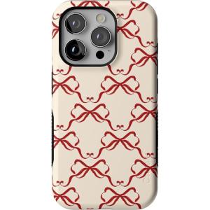 Casely iPhone 15 Pro Case | All Wrapped Up | Vintage Bows | Bold Protective Design | MagSafe Compatible Design