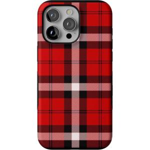 Casely iPhone 15 Pro Case | As if! | Red Plaid | Bold Protective Design | MagSafe Compatible Design