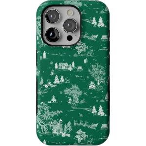 Casely iPhone 15 Pro Case | Home for The Holidays | Mountain Town | Bold Protective Design | MagSafe Compatible Design