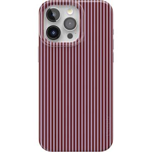 Casely iPhone 15 Pro Case | Midnight Sky | Navy Enchanted Shimmer Case | Compatible with MagSafe and Action Button | Ultra-Slim Classic Fit(Stripes and the City | Tiny Pinstripe)