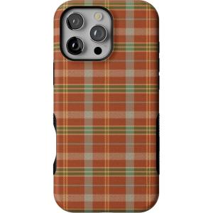 Casely iPhone 16 Pro Max Case | Spiced Chai | Fall Plaid | Bold Protective Design | MagSafe Compatible Design